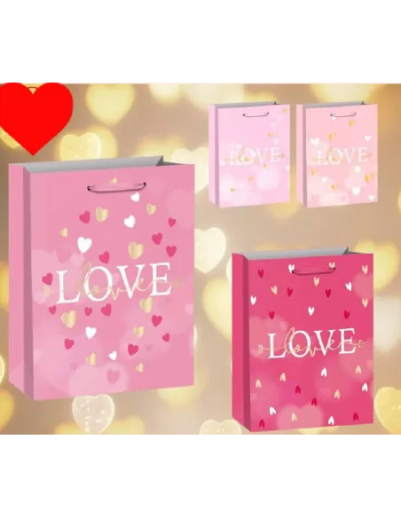 FUNDA REGALO LOVE V/COLORES 20X30X16CM FDA175P