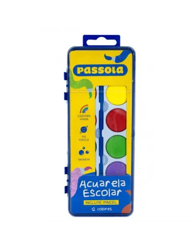ACUARELA PASSOLA X 12 COLORES