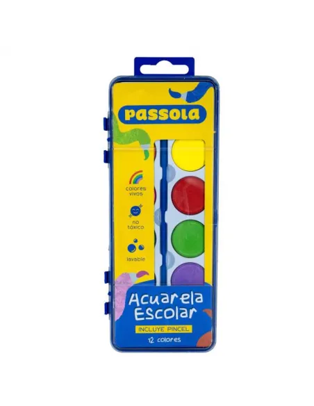 ACUARELA PASSOLA X 12 COLORES