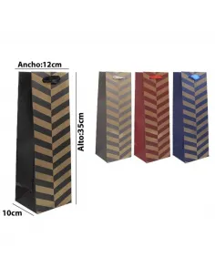 FUNDA REGALO P/BOTELLA V/MODELOS 12X35X10CM 367015