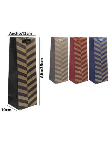 FUNDA REGALO P/BOTELLA V/MODELOS 12X35X10CM 367015