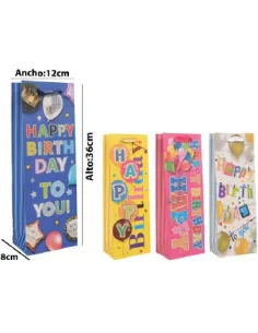 FUNDA REGALO P/BOTELLA 12.7X8.3X36CM REF1136JD 857880