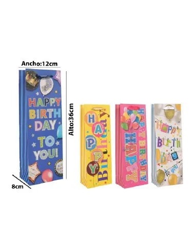 FUNDA REGALO P/BOTELLA 12.7X8.3X36CM REF1136JD 857880