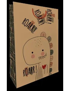 FUNDA DE REGALO KRAFT GRANDE DINOSAURIO 44X31X10.5CM