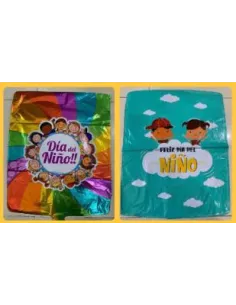 GLOBOS RAJ ALUMINIO CUADRADO DIA DEL NIÑO 22PLG