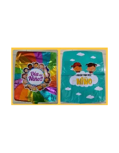 GLOBOS RAJ ALUMINIO CUADRADO DIA DEL NIÑO 22PLG