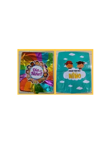 GLOBOS RAJ ALUMINIO CUADRADO DIA DEL NIÑO 22PLG