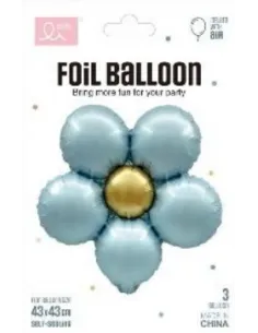 GLOBO SWH FLOR METAL. CELESTE 43X43CM 65J5A-37