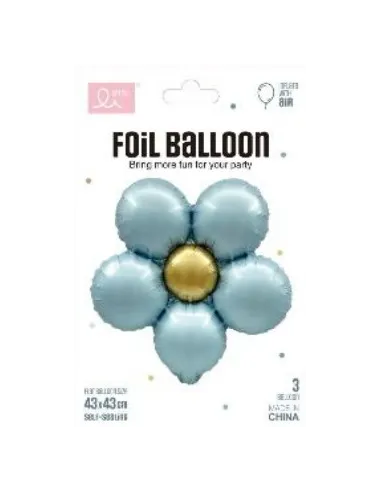 GLOBO SWH FLOR METAL. CELESTE 43X43CM 65J5A-37