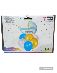 GLOBO ALUMINIO BABY SHOWER AZUL/ROSA SETX7 EP83352682
