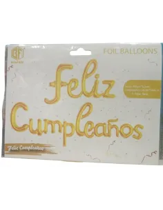GLOBO METALICO FELIZ CUMPLEAÑOS LETRA CURSIVA