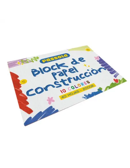BLOCK PASSOLA PAPEL CONSTRUCCION/IRIS A4 10 COLORES X 40H