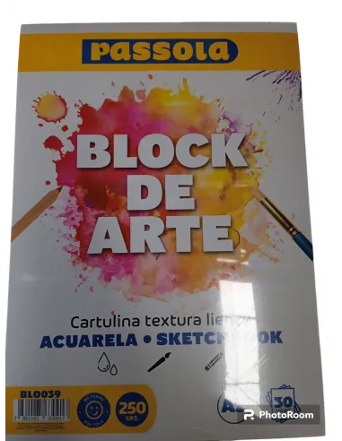 BLOCK CARTUL. PASSOLA ACUARELA A3 250GR 30 HJS