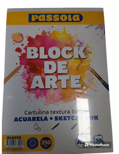 BLOCK CARTUL. PASSOLA ACUARELA A3 250GR 30 HJS