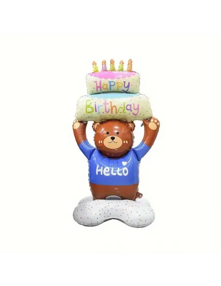 GLOBO SWH ALUMINIO OSO HAPPY BIRTHDAY 65J5T-8