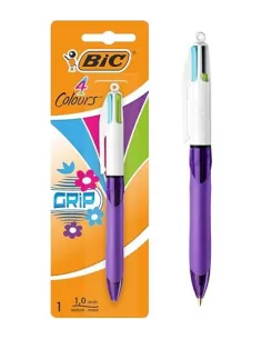 BOLIG BIC GRIP 4 EN 1 CUERPO MORADO 1.0MM