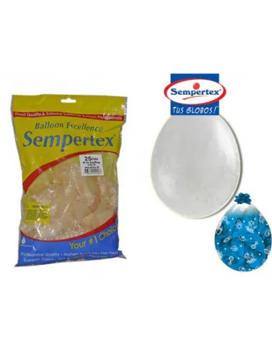 GLOBOS SEMPERTEX IMPRESO R-18  391 TRANSPARENTE BEBE UNIDAD