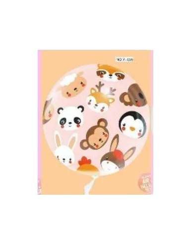 GLOBO SWH BURBUJA ESTAMPADO ANIMALES 50X50CM 65J5A-10