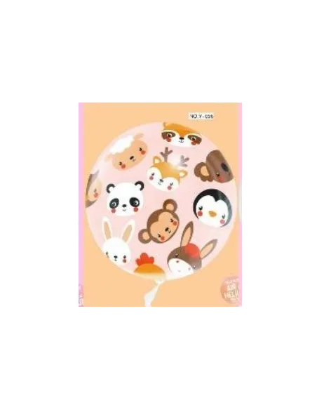 GLOBO SWH BURBUJA ESTAMPADO ANIMALES 50X50CM 65J5A-10