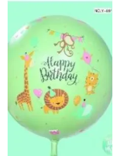 GLOBO SWH BURBUJA ESTAMPADO ANIMALES HB 50X50CM 65J5A-12