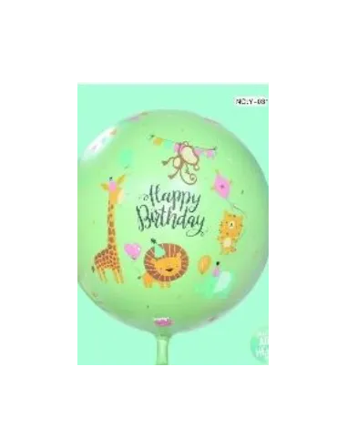 GLOBO SWH BURBUJA ESTAMPADO ANIMALES HB 50X50CM 65J5A-12