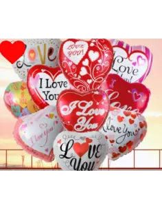 GLOBO ALUMINIO CORAZON 18 PLG I LOVE YOU GLO-019A