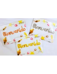 GLOBO ALUMINIO LETRAS BIENVENIDO C/SURTIDOS