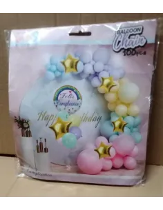 GLOBO SEMPERTEX IMPRESO 12 NEGRO CUMPLEAÑOS