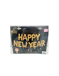 GLOBO SWH ALUM. HAPPY NEW YEAR DORADO 65J5A-9