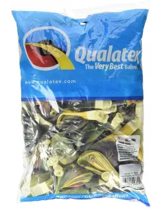 GLOBO QUALATEX 11 MARMOLEADO VERDE/AMAR X UND