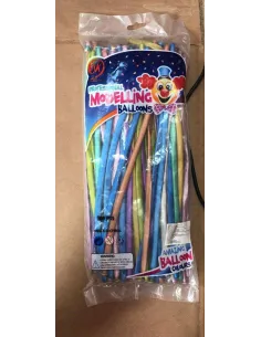 GLOBO LARGO CROMADO 260 COL/SURTIDO X UND