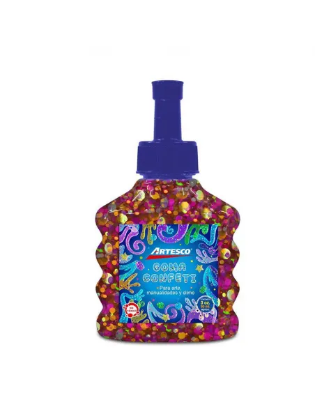 GOMA ARTESCO CONFETTI 3 ONZ ROJO