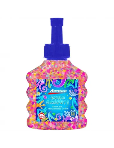 GOMA ARTESCO CONFETTI 3 ONZ ROSADO
