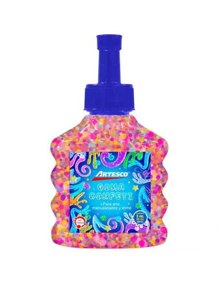 GOMA ARTESCO CONFETTI 3 ONZ ROSADO