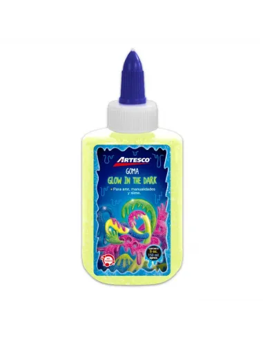 GOMA ARTESCO AMARILLO NEON 5OZ  GLOW IN THE DARK