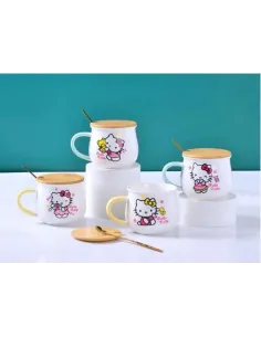 JARRO CERAMICA RAJ C/TAPA Y CUCHARA HELLO KITTY V/DISEÑOS