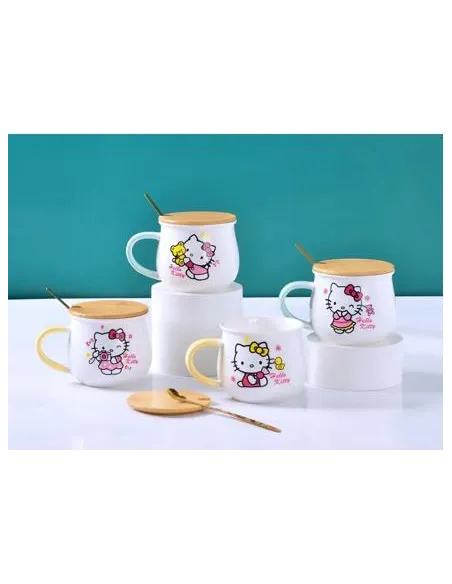 JARRO CERAMICA RAJ C/TAPA Y CUCHARA HELLO KITTY V/DISEÑOS