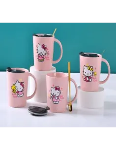 JARRO CERAMICA RAJ C/TAPA Y CUCHARA HELLO KITTY/SANRIO V/DISEÑOS