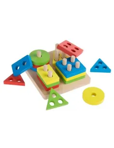 JUEGO DIDACTICO PASSOLA 4 FIG. GEOMETRICAS 10PCS 11.8X11.8X4.5CM