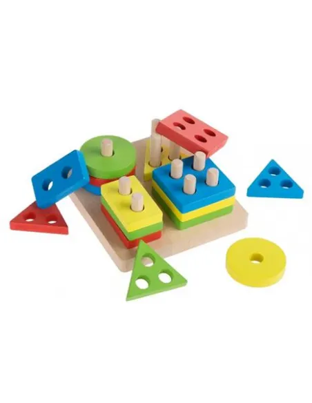 JUEGO DIDACTICO PASSOLA 4 FIG. GEOMETRICAS 10PCS 11.8X11.8X4.5CM