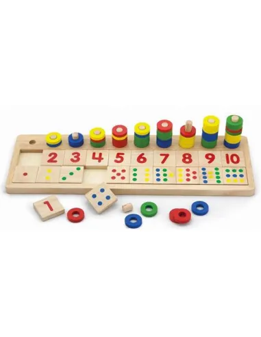 JUEGO DIDACTICO PASSOLA ABACO VERTICAL C/NUMEROS  45X14.4CM