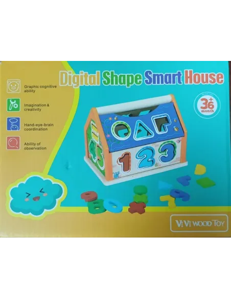 JUEGO DIDACTICO CASA MADERA NUM./FIG. GEOM. REF. TT-057