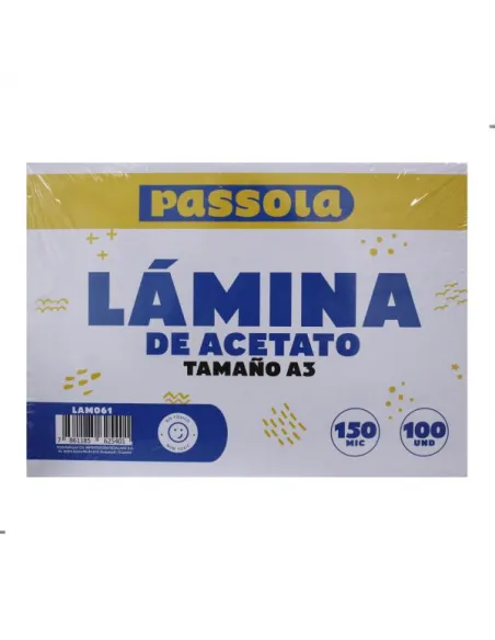 MICA PASSOLA P/PLASTIFICAR A3 150 MIC x 100