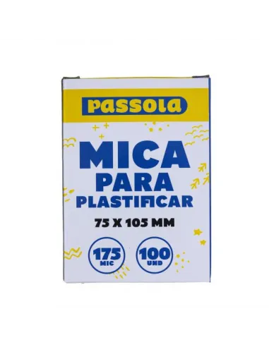 MICA PASSOLA P/PLASTIFICAR MATRICULA x100 75MM X105MM 175MIC