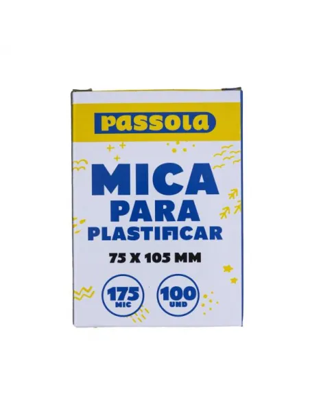 MICA PASSOLA P/PLASTIFICAR MATRICULA x100 75MM X105MM 175MIC