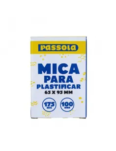 MICA PASSOLA P/PLASTIFICAR CEDULA/VOTACION x100 65MM X 95MM 175MIC