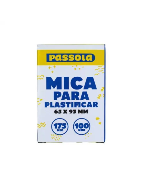 MICA PASSOLA P/PLASTIFICAR CEDULA/VOTACION x100 65MM X 95MM 175MIC