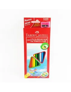 LAPIZ FABER X12 TRIANG LARGA  2 GRAFIT