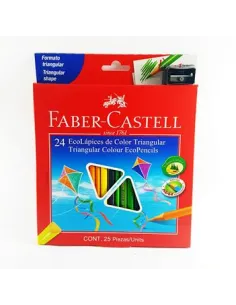 LAPIZ FABER X24 TRIANG LARGO C/SACAP