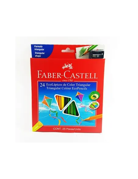 LAPIZ FABER X24 TRIANG LARGO C/SACAP